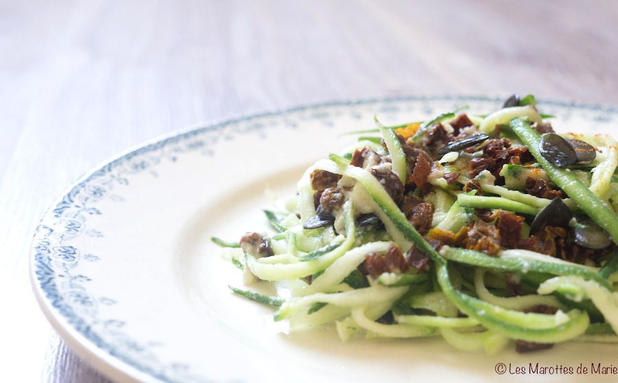 Salade de courgettes vegan - Les Marottes de Marie