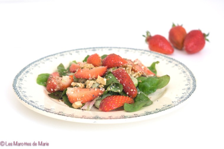 salade feves fraises vegan 2